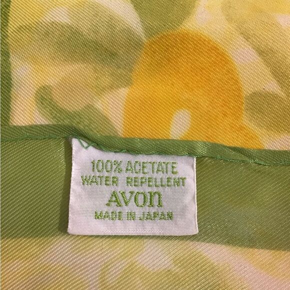 Avon Water Repellent Floral Square Scarf Vintage - Picture 5 of 9